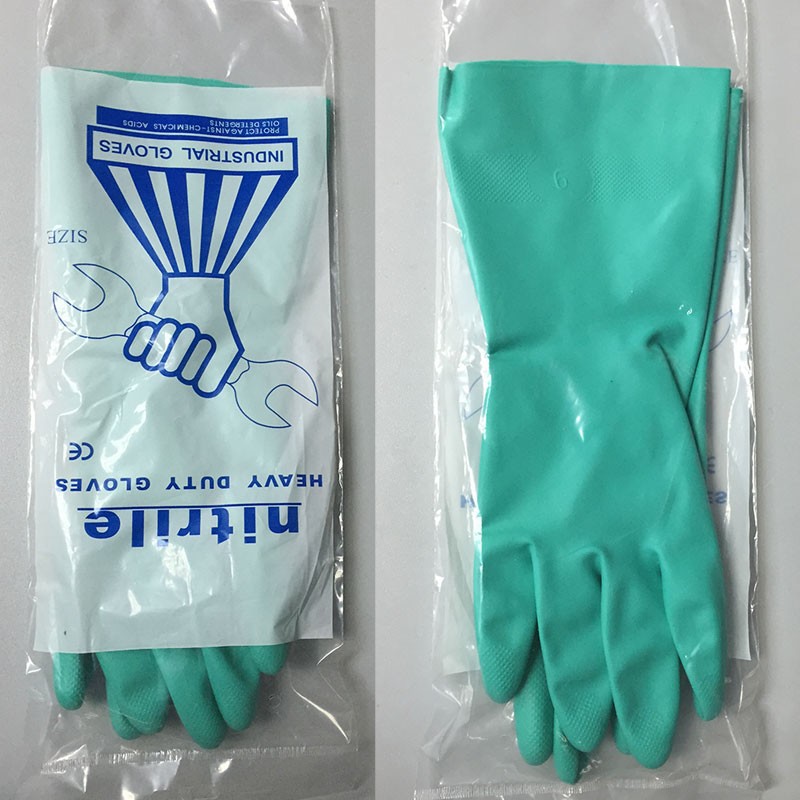 Nitrile Mechanic Glove - 8 Stück/4 Paar ölbeständige, lange, grüne