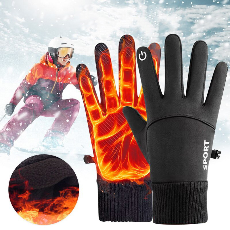Ski Glove Waterproof - Winter-Wärmehandschuhe mit Vollfingerdesign, wasserdicht, winddicht, für