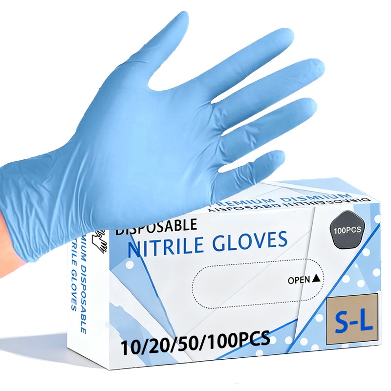 Latex Disposable Glove - 10/20/50/100PCS Blaue Nitril Handschuhe Einweg Friseur